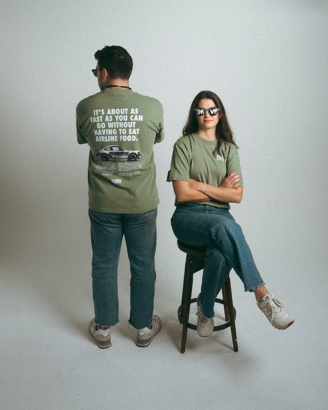 Man with back turned and woman wearing Widowmaker