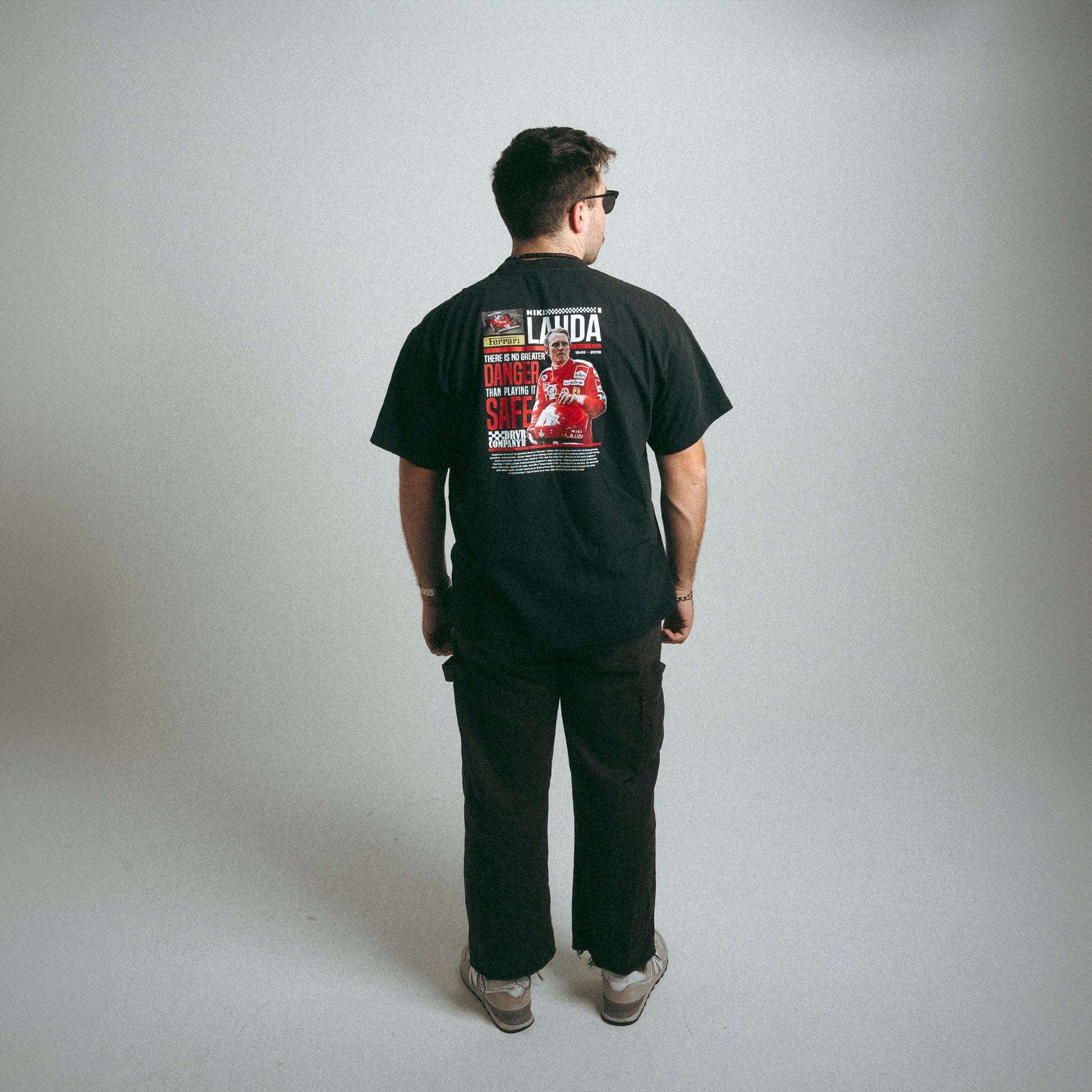 Black heavyweight crew neck vintage shirt  Niki Lauda