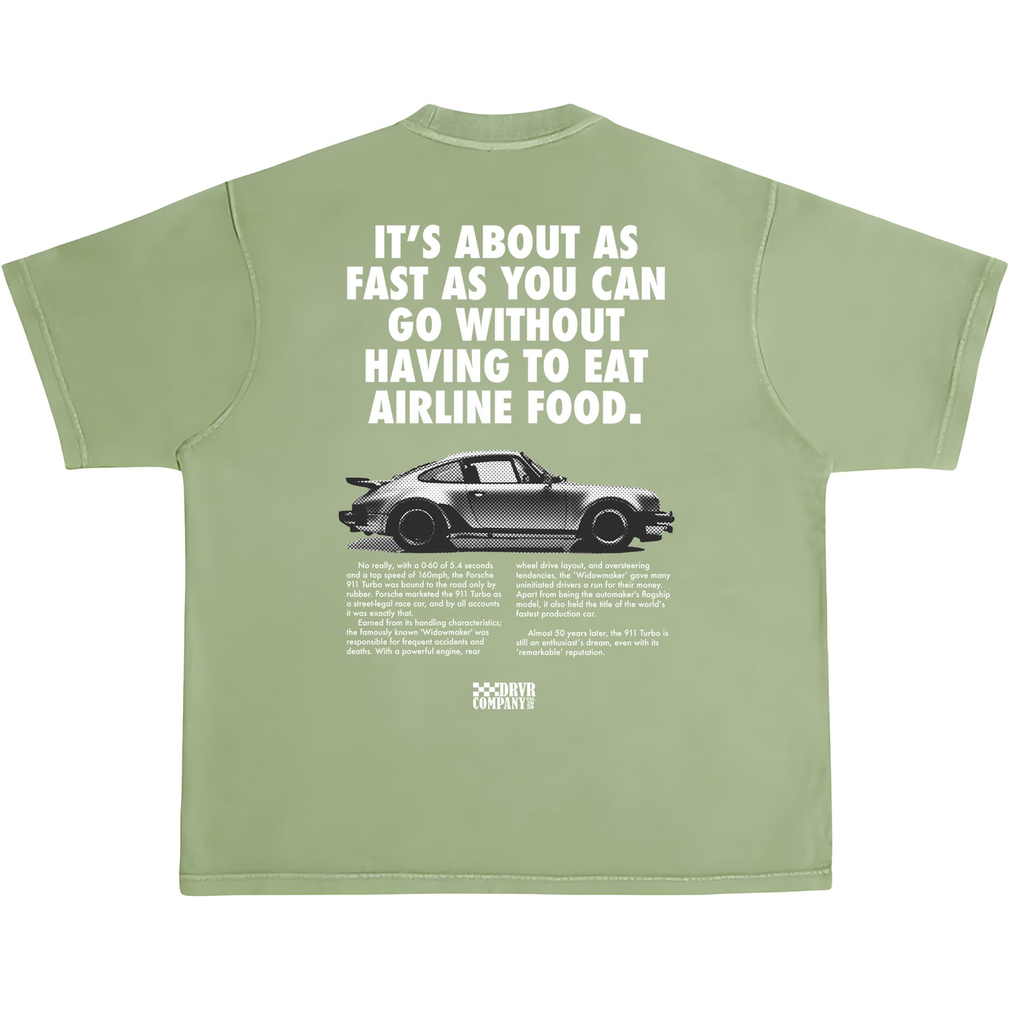 Green Heavyweight Porsche Turbo shirt