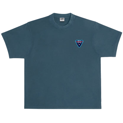 Blue heavyweight crew neck vintage shirt with Porsche Turbo and Martin Livery