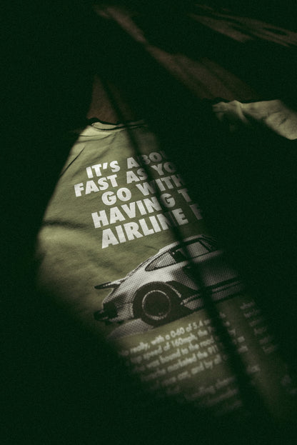 Green heavyweight shirt with Porsche on back 