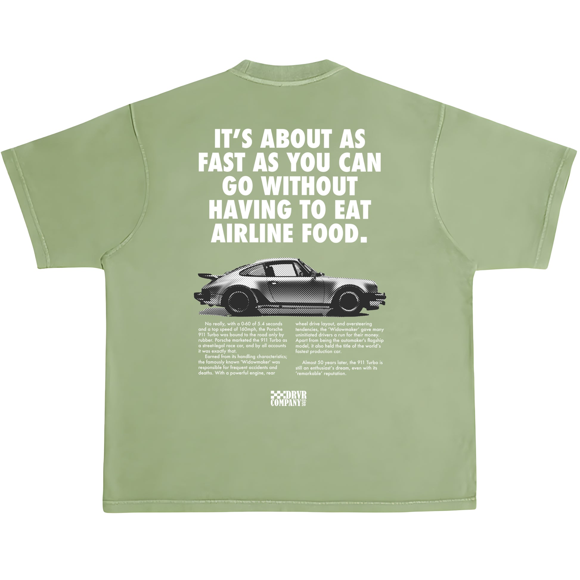 Green Heavyweight Porsche Turbo shirt